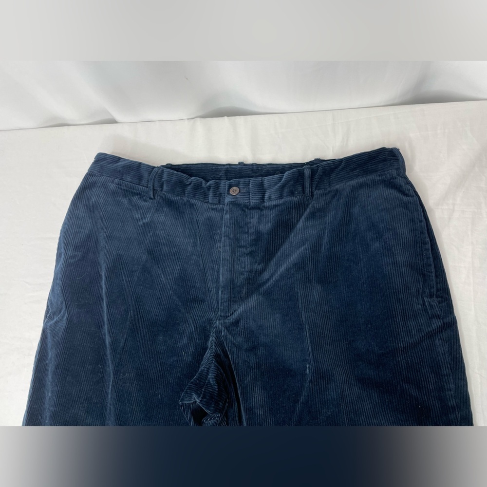 Polo Ralph Lauren Navy Corduroy Pants 40x29 Classic Straight Fit Stretch Cotton